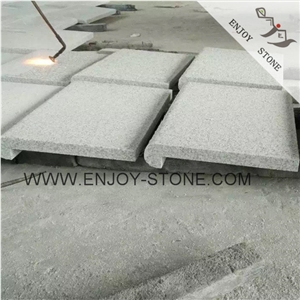 China G603 Granite,Flamed Finish Sesame White Granite Solid Pool Coping Piece,Swimming Pool Border Tile,Rebated Pool Coping Tile,Pool Terraces