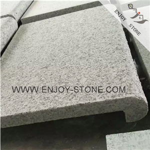 China G603 Granite,Flamed Finish Sesame White Granite Solid Pool Coping Piece,Swimming Pool Border Tile,Rebated Pool Coping Tile,Pool Terraces