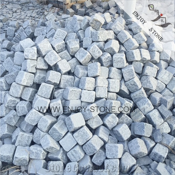 China Gray Granite Cobble Stone, Pavers, Cube Stone