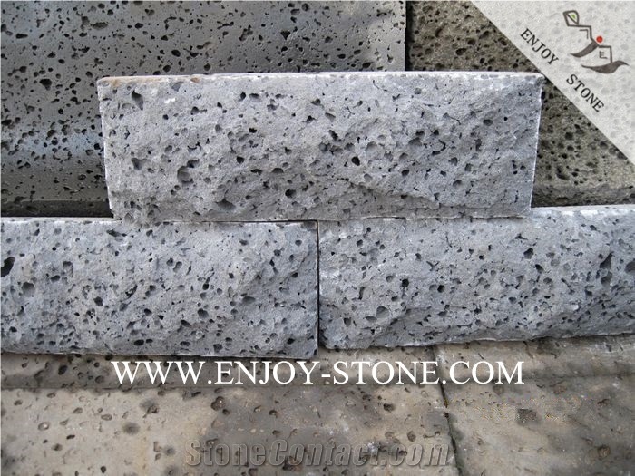 China Grey Basalt Stone,Mushroom Wall Cladding Stone,Split Face Mushroom Stone