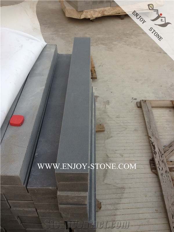 China Grey Basalto/Andesite/Basaltina Stairs&Steps,Honed Finish Stair Treads,Stair Thresholds