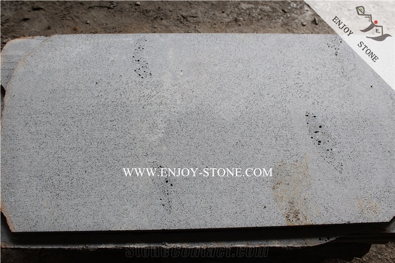 China Grey Bluestone Andesite Crazy Pavers,Sawn Cut Landscaping Flagstone Road Paving