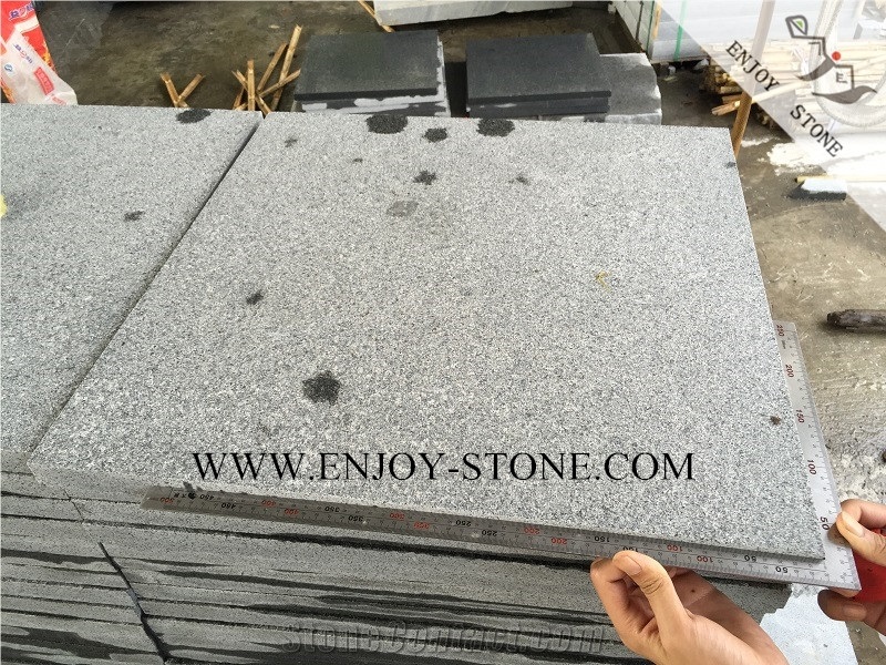China Padang Dark Grey Granite G654 Tiles&Slabs,Sesame Black Granite Floor Covering,Flamed Granite Wall Covering for Exterior Decoration