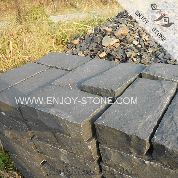 China Zhangpu Black Basalt Stone,Basalt Pavers for Driveways,Cheap Basalt Cobble Stone Paver for Sale