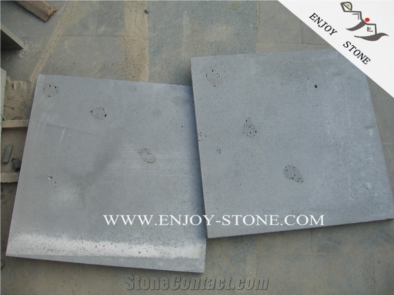 China Zhangpu Bluestone Tiles with Honeycomb Tile,Dark Grey Andesite Paver with Catpaws,Paving Stone,Andesite Paver,Basalt Slabs