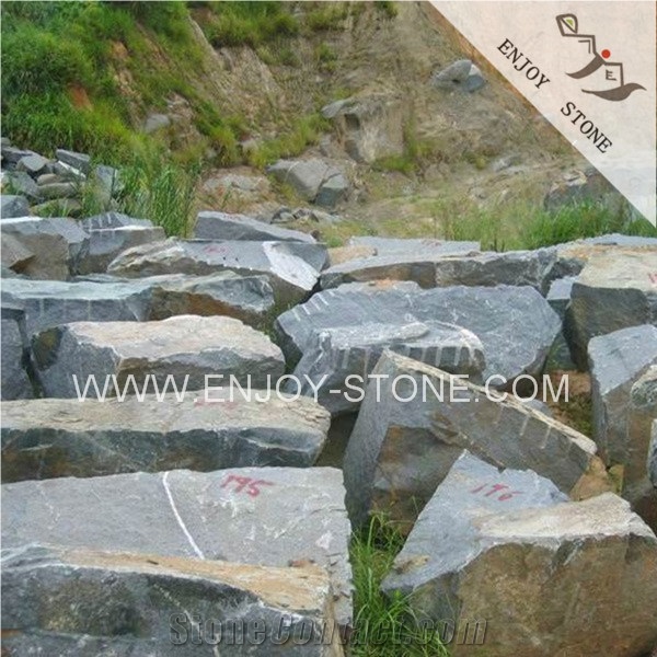 China Zhangpu Dark Green Granite,Granite Green G612, Granite Block for Rock Stone for Landscaping and Garden,Buliding Stone