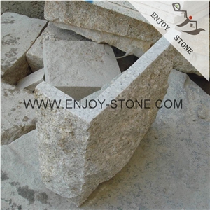 China Zhangpu G682 Rustic Yellow Granite Tiles,Mushroom Stone,Tiles,Mushroom Corner for Wall Cladding,Flooring,Paving