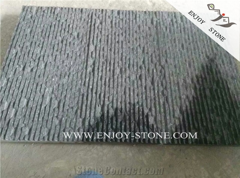 Chinese Black Granite Garden Water Fall Tile,G684 Black Pearl Granite Garden Wall Panel,Artificial Rocks Water Feature Tile,Padang Black