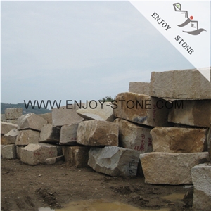 Chinese Rustic Yellow Granite G682,Granite Block,Granite Rock Stone for Sale