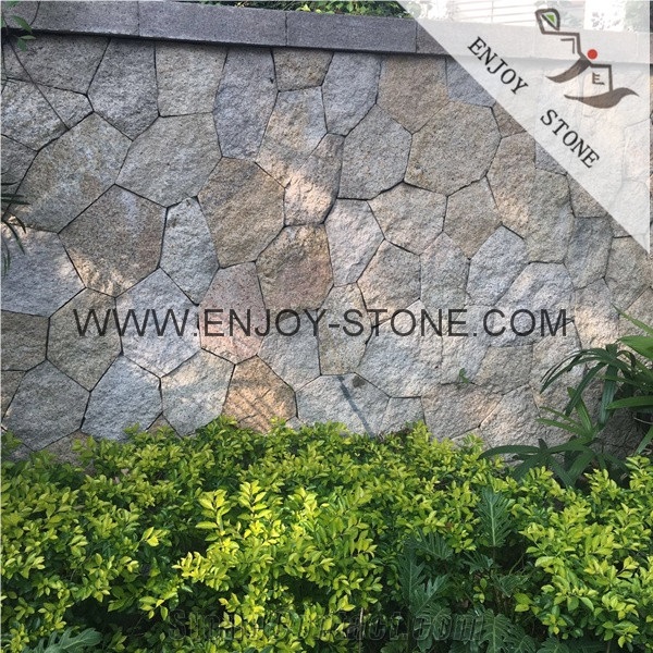 Cleft Finish G682 Rustic Yellow Granite Cut to Size Tiles,Flooring Tiles,Pavers for Landscaping and Garden,Exterior Building Stone,Cobble Stone Floor Covering,Cube Driveway Paving Stone