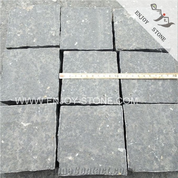 Cleft Finish Zhangpu Black Basalt,Black Absolute Basalt Cobble Stone,Black Driveway Paving Stone,Flamed Finish Basalt Side Stone,Outdoor Tiles for Driveway