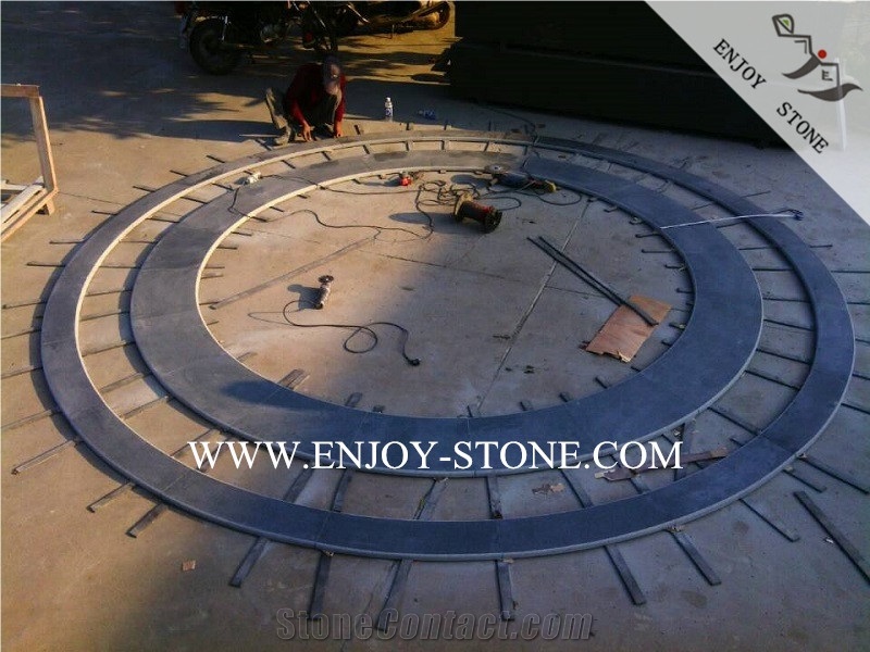 Cut to Sizes,Curved G612 Green Granite Honed Tiles for Outdoor Landscaping Decoration,Granite Tiles for Exterior Fountain