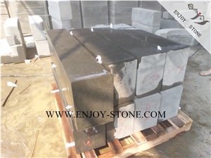 Dark Bluestone,Hainan Black Bluestone Kerb Stone,China Black Basalt with Cats Paws Road Stone
