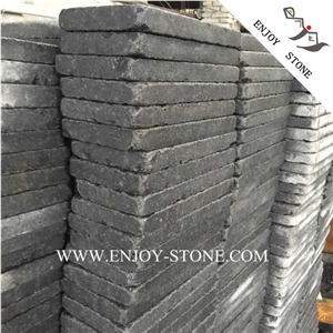 Fuding Black Paving Stone,Tumbled Padang Black Paver,G684 Black Pearl Basalt Cube Stone,Black Pearl Basalt Courtyard Paver,Fujian Black