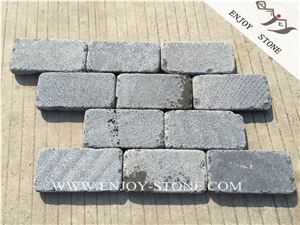 Fujian Grey Basalt Cube Stone,Chinese Basalt Brick,Basalto Courtyard Paver,Zhangpu Grey Basalt Cobble Stone