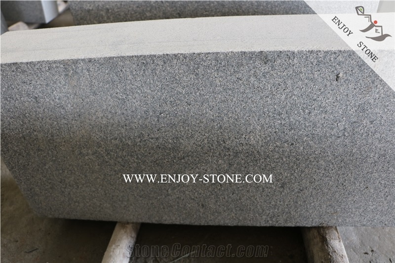 G654 China Dark Grey Granite,Padang Dark Granite Kerb Stone,Flamed Boarder Curbstone,Exterior Road Side Kerbs