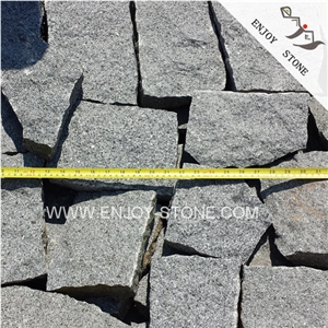 G654 Padang Dark Grey Granite Drive Way Patio Paving Stone with Natural Split Finish, G654 Granite Cube Stone & Pavers