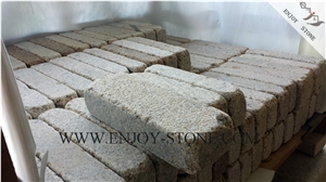 G682 Golden/Rustic Yellow Tumbled Cobble/Cube Paving