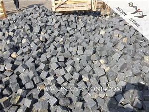 G684 Black Pearl Granite Natural Split Cobble Stone,Absolute Black Granite Handmade Brick,G684 Fujian Black Granite Bricks,Padang Black