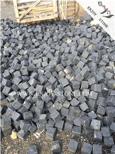 G684 Black Pearl Granite Natural Split Cobble Stone,Absolute Black Granite Handmade Brick,G684 Fujian Black Granite Bricks,Padang Black