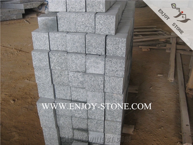 Green Granite G612 Cube Stone,Flamed Surface and Sides Sawn Cut Walkway Pavers,Garden Stepping Paements,Exterior Paving Sets