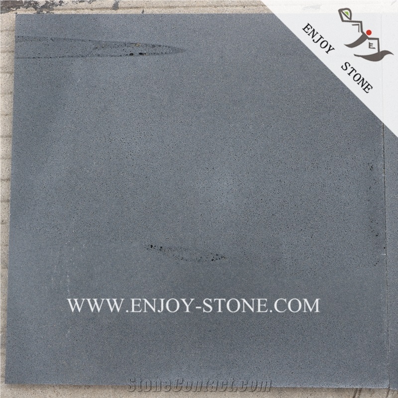 Grey Basalto Paver with Hole,Zhangpu Bluestone with Ant Line Tile,Chinese Andesite Wall Tile,Lava Stone Floor Covering Tile,Bluestone with Honeycomb
