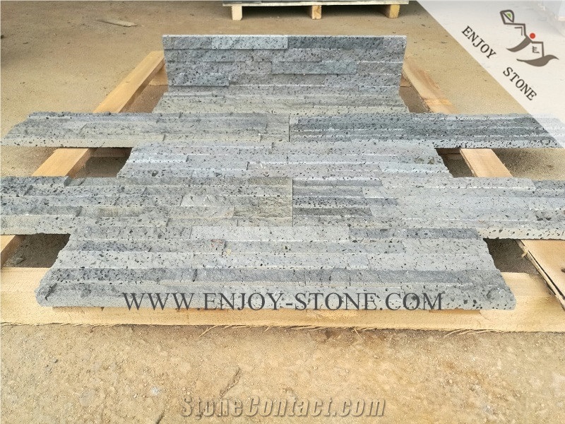 Grey Lava Stone Natural Split Face Culture Stone,Exposed Wall Cladding Stone