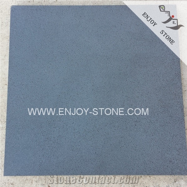 Hainan Black Basalt Flooring and Walling Tiles Honed Pavers for Garden and Landscaping