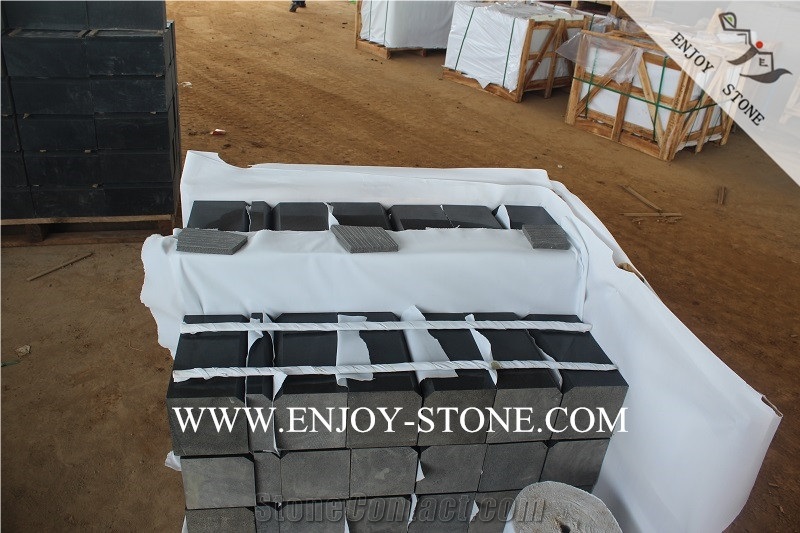 Hainan Black Basalt Kerbstone,Honed China Black Basalt Curbstone,Road Side Stone