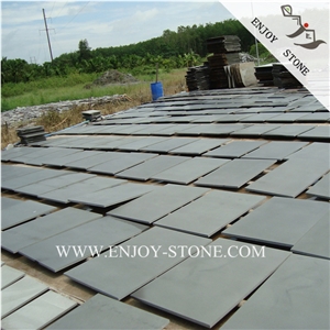 Hainan Black Basalt Slabs & Tiles, China Black Basalt Stone, Black Andesite Stone Tile Lava Stone Tiles