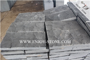 Hainan Black Bluestone Mushroom Stone,China Black Basalt with Cats Paws Mushroom Wall Cladding