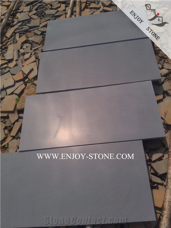 Hainan Grey Basalt/Basaltina/Inca Grey Tiles&Slabs,Andesite Floor Tiles,Honed Basalt Wall Covering Tiles