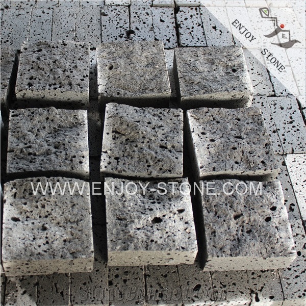 Hainan Lava Stone,Gray Volcanic Stone Cobble Stone,Wall Cladding,Wall Covering,Garden Stepping Pavements,Drive Way Paving Stone,Courtyard Road Pavers,Exterior Pattern,Walkway Pavers