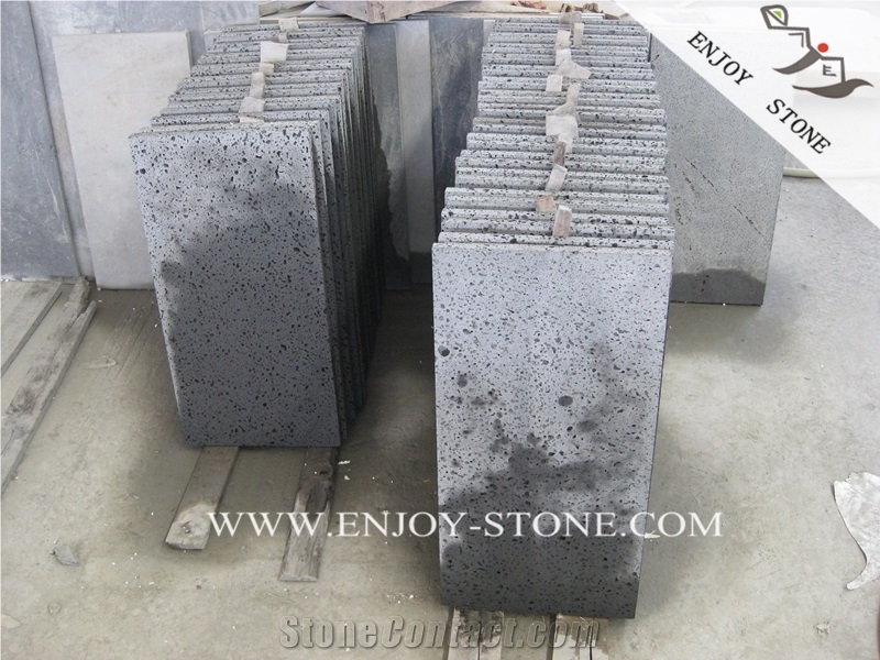 Hainan Lava Stone Slabs,Big Holes Volcanic Basalt Paving Tiles,Lava Stone China Basalt Tile,Volcanic Stone Floor Tiles
