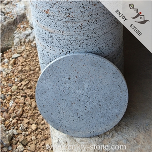 Hainan Rounded Lava Cooking Stone,Grill Stone For Bbq,Lava Grill Stone,China Basalt Cooking Stone,Big Holes Volcanic Basalt Cookware,Grill Stone