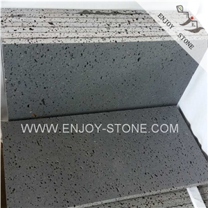 Honed Finish Hainan Lava Stone,Grey Volcanic Stone with Small Holes,Chinese Grey Basalt Stone Cut to Size Tile & Slabs,Gray Andesite Floor Tiles,Lava Stone Wall Tiles,Basalt Pattern