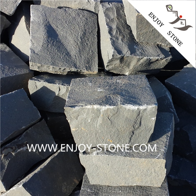 Natural Basaltina Garden Decor,Basalt Cobblestone,Split Basalto for Road Side Stone,Basaltina Stone Landscaping Stone
