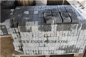 Natural Split Face Chinese Grey Lava Stone Cube Stone,Lanscaping Paving Sets for Outdoor Walkway/Driveway/Courtyard Road Pavers