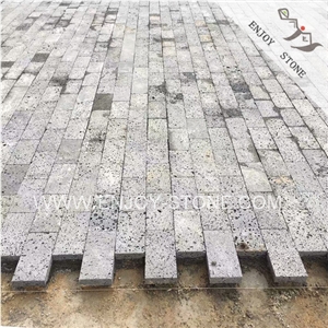Natural Split Finish China Hainan Lava Stone,Gray Volcanic Stone Pavers,Andesite Stone Walkway Paving,Exterior Building Stone,Driving Terrace Pavers and Flooring Paving,Basalt Wall Covering Tiles