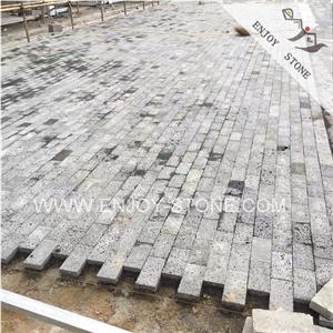 Natural Split Finish China Hainan Lava Stone,Gray Volcanic Stone Pavers,Andesite Stone Walkway Paving,Exterior Building Stone,Driving Terrace Pavers and Flooring Paving,Basalt Wall Covering Tiles