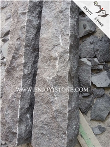 Natural Split Fujian Black Basalt Palisade Stone,Split Black Basalt Pillars,G684 Black Pearl Basalt Garden Rock Stone