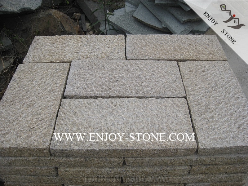 Pineapple G682 Yellow Granite Terrace Floors,China Sunset Gold Granite Cube Stone for Garden Stepping Pavements,Patio Pavers,Courtyard Road Pavers