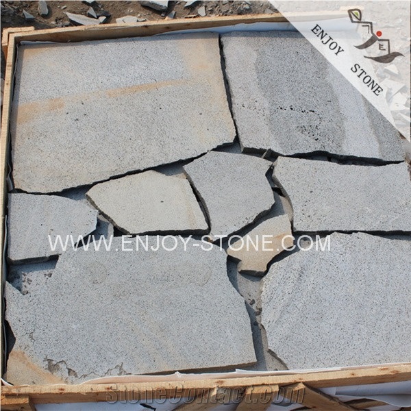 Sawn Finish Basalto,Grey Basalt,Basaltina,Bluestone,Andesite Paving Stone,Crazy Paver,Cobble Stone for Exterior Pattern,Cube Stone for Landscaping and Garden Flooring,Walling