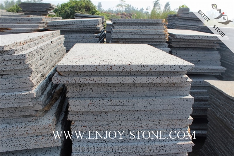 Sawn Tiles Lava Stone/ Gray Basalt China/Basalto/Grey Basalt/Andesite/Lava Stone Sawn Tiles/Slabs/Walling/Flooring/Cladding