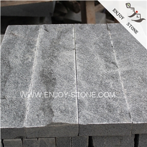 Split Face Grey Granite G654,Sesame Black Of China,China Gray Granite Pavers,Cobble Stone,Cube Stone for Flooring,Wall Cladding,Garden Stepping Pavements