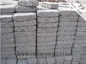 Tumbled Cobble/Cube Stone Lava Stone/ Gray Basalt China/Basalto/Grey Basalt/Andesite/Lava Stone/Walling/Flooring/Cladding/Cobble/Cube