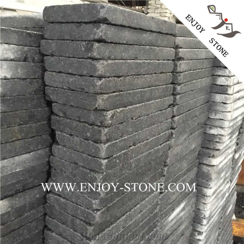Tumbled Padang Black Paver,G684 Black Pearl Basalt Cube Stone,Basalt Courtyard Paver,G3518,Fuding Black Cobble Stone,Fujian Black,Absolute Black