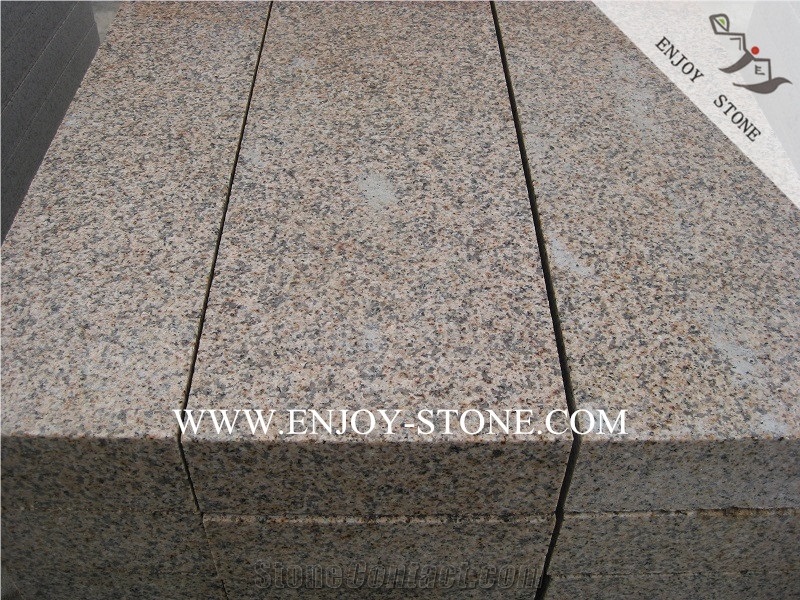 Yellow Granite G682 Flamed Stairs&Steps,China Sunset Gold Deck Stair,Stair Riser