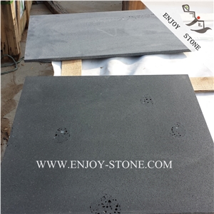 Zhangpu Basalt Flooring with Ant Line,Grey Basalto Tile with Hole,Grey Andesite Paver with Catpaws,Bluestone Paver with Honeycomb,Blue Stone with Hole