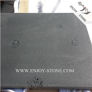 Zhangpu Basalt Slab With Ant Line,Grey Basalto Tiles With Hole,Grey Andesite Paver With Catpaws,Bluestone Paver With Honeycomb Paver